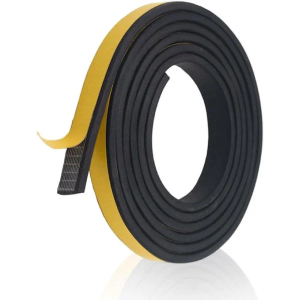 Itseliimautuva vaahtomuoviteippi - 25 mm x 10 mm x 2 m - Pehmeä kumitiivistenauha - Äänieristys - Iskunkestävä - Sopii oviin/ikkunoihin/kaappeihin
