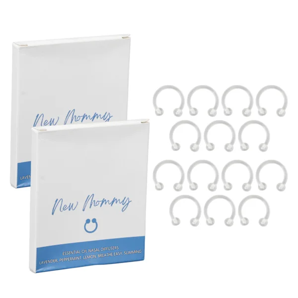 14 st eterisk olja näsring avgiftande bantning huduppstramande öka ämnesomsättningen aromaterapi näsdiffusorring