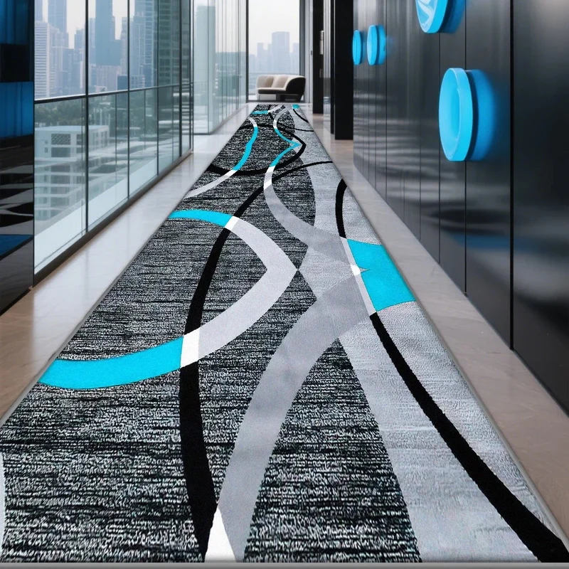 AliExpress - Tapis Long de Style abstrait moderne, lavable, pour couloir, géométrique, Long, antidérapant, pour porte, escalier