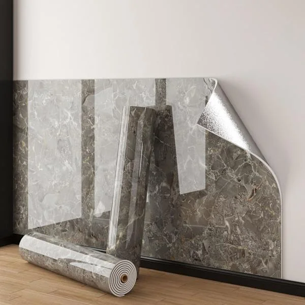Marbled Self-Adhesive Wallpaper, Marble Imitation Wallpaper Roll, Ceiling Tile, Thickened