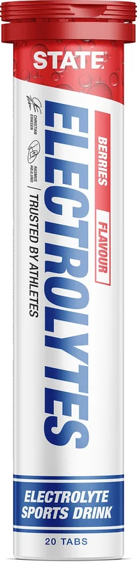 State Drinks Elektrolytter Berries, Sport & Velvære, Protein & Energi, Elektrolytter