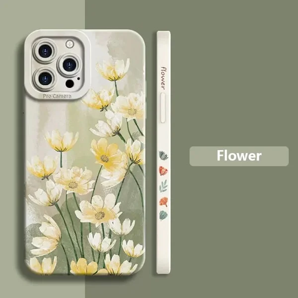 Kompatibelt Samsung Galaxy A54 5G Skal kompatibelt Samsung A16 A15 A14 A34 A35 A13 A53 A55 A52 S23 S22 S25 Ultra S24 FE Plus Blommor Mobilskal