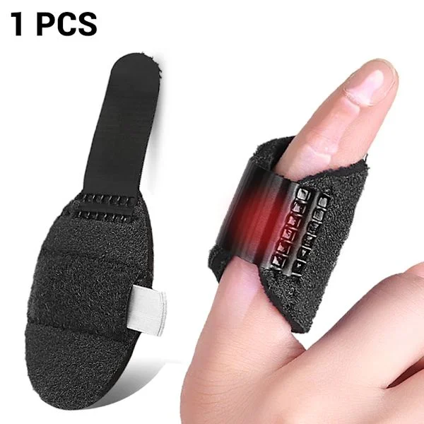 Finger skinne med åndbart stof og aluminiumsstøtte til stabilisering og heling.