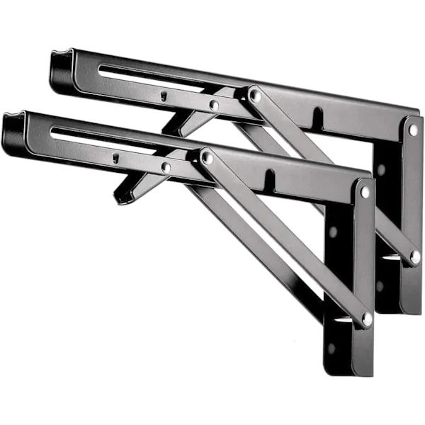 Stainless Steel Folding Shelf - Heavy Duty Metal Folding Shelf for Triangular Table, Bench, Wall Rack