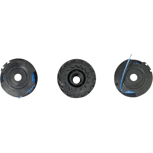 Set med 3 enkeltrådsspolar Ø 1,65 mm, Längd 4,9 m kompatibel med batteridriven elektrisk trimmer - Stark och hållbar tråd - Kompatibel med Severa