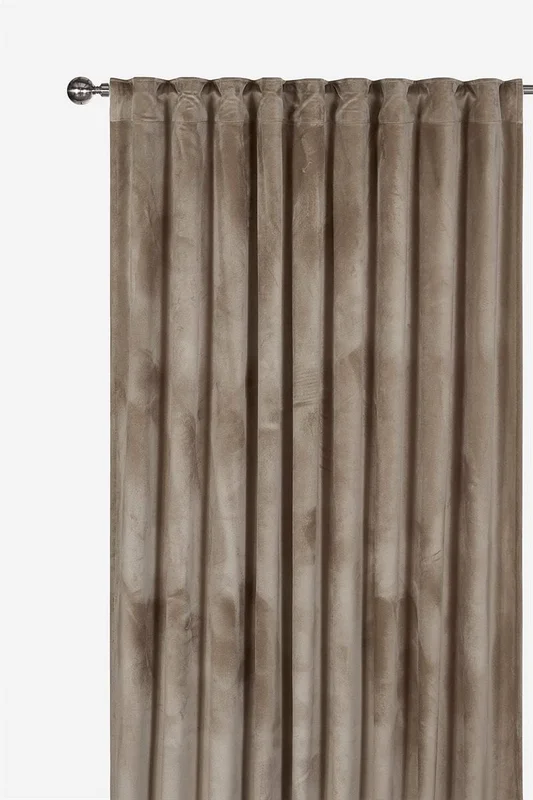 Cellbes of Sweden - Gardinlängd sammet 2-pack - mullvad - - 140 x 220 cm