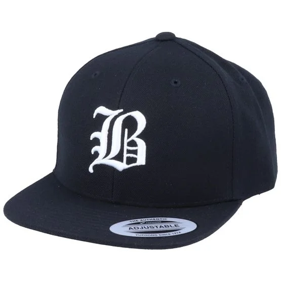 Kiddo Cap - Svart snapback Caps - Kids B Letter 3D Black Snapback @ Hatstore