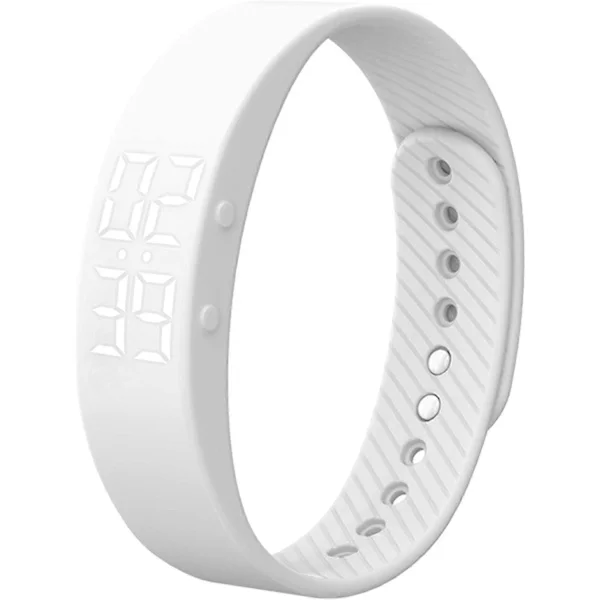 Fitnessur til kvinder mænd skridttæller ur skridttæller kalorie tæller afstand teenagere ur alarm digital fitness tracker hvid