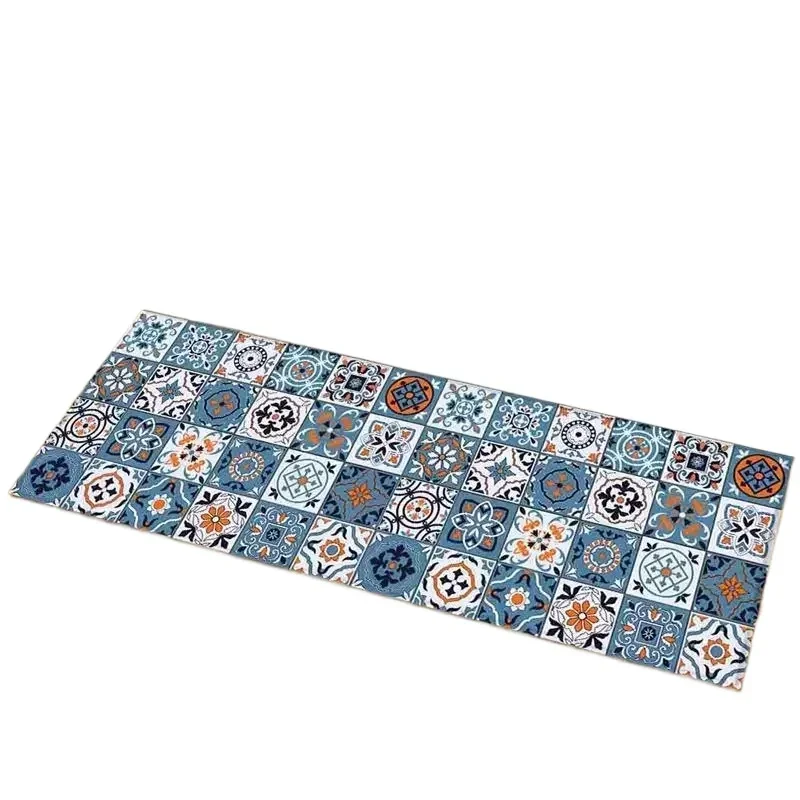 AliExpress - Tapis en Pvc pour tapis de sol de cuisine, imperméable, décoration de la maison, résistant à l'huile, antidérapant, longs pieds, Alfombra