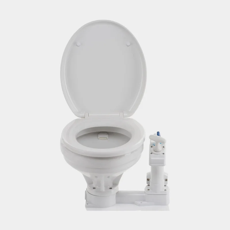 Manuel bådtoilet Ocean Comfort SoftClose, til søvandsfyldning, stor skål, med låsbar udløbsventil