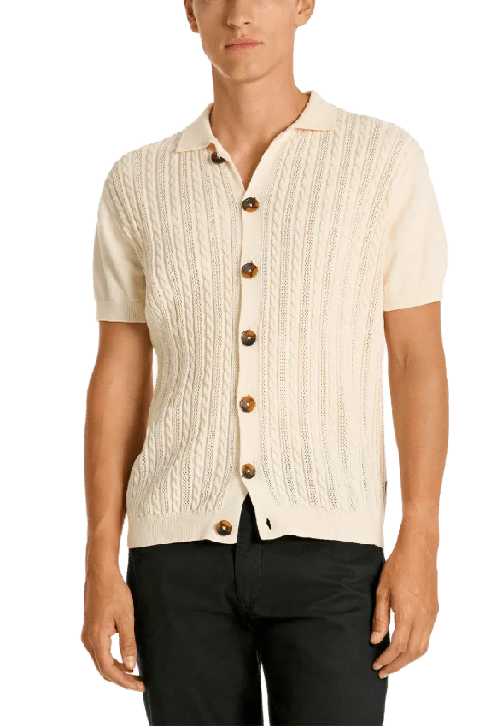 Lindbergh Knitted Cable Cardigan Koftor & cardigans Herr Vit L