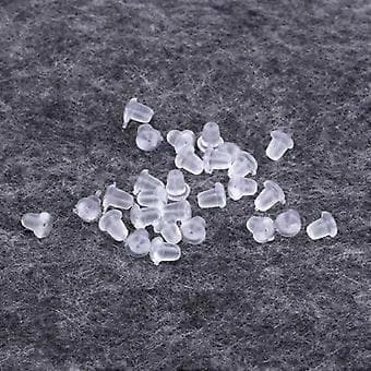 200 stk Bløde Silikon Gummiomhængere til Øreringe Anti-Fald Øreaksesorier Holdbare Genanvendelige Stud Øreringe DIY Smykkefremstilling ( )
