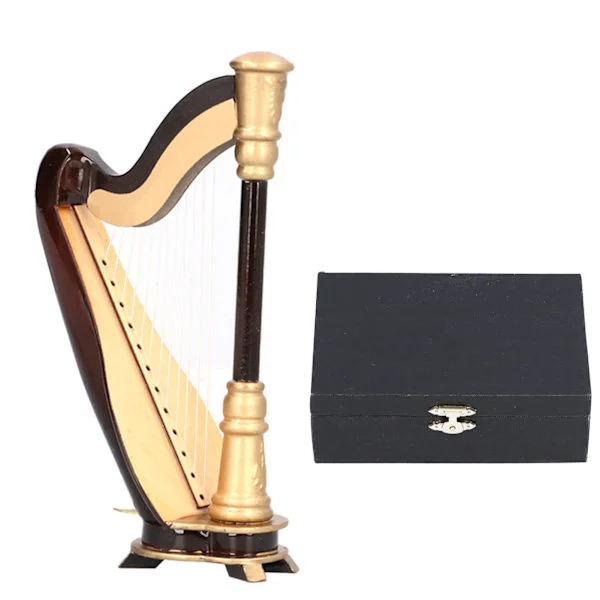 Mini Harppu Malli Musiikki-instrumentti Kopio Koti Toimisto Pöytä Koriste Ornamentti MG253