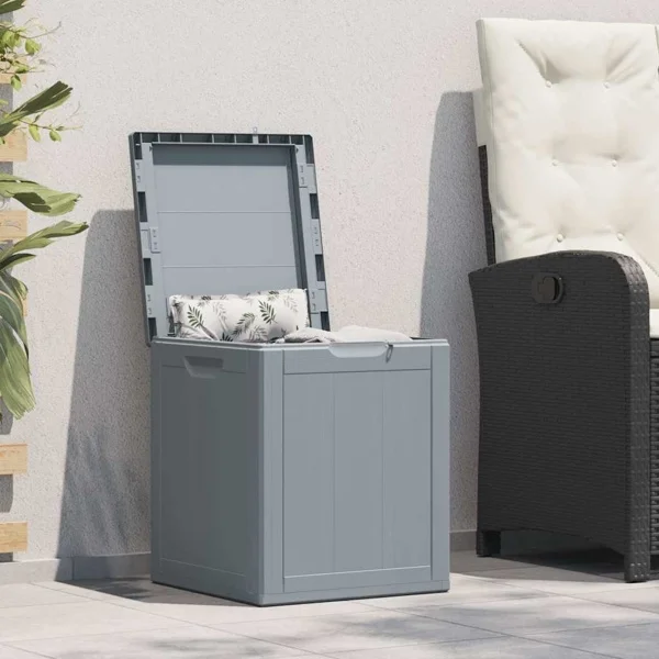 vidaXL Dynbox 90 liter grå PP-träliknande