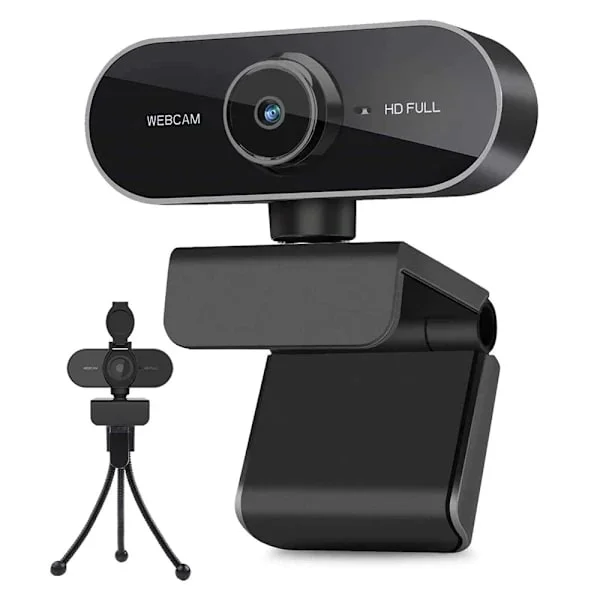 Webbkamera med mikrofon, Full HD 1080P webbkamera