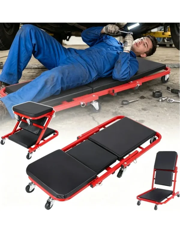 AliExpress - Chariot d'atelier roulant 3-en-1 Z-Car Creeper 360 ° Tabouret d'atelier universel avec 6 roulettes pivotantes