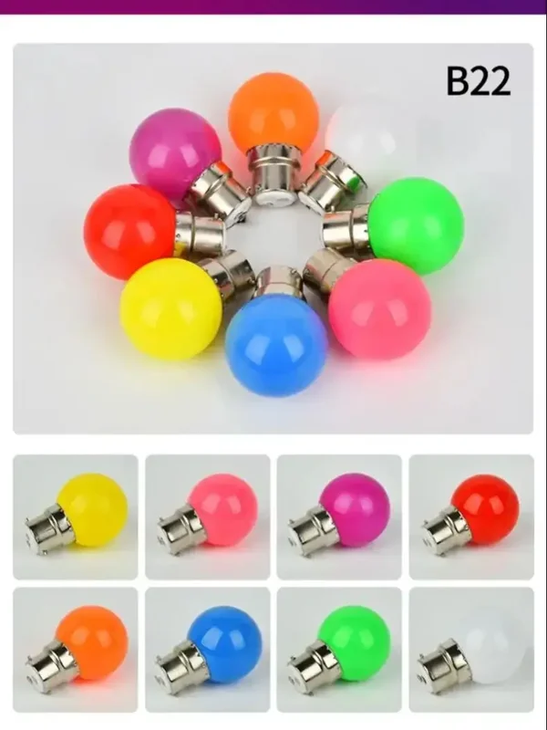 AliExpress - E2 20 pièces ampoule Led couleur B22 3w équivalent 30w 240lm B22 ampoules guirlande couleur Led ampoules multicolores maison Bar fête 