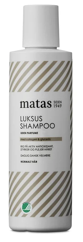 Spar 25% • Køb 2, Matas Striber Luksus Shampoo til Normalt Hår Uden Parfume 250 ml, Hår, Shampoo, Hårshampoo