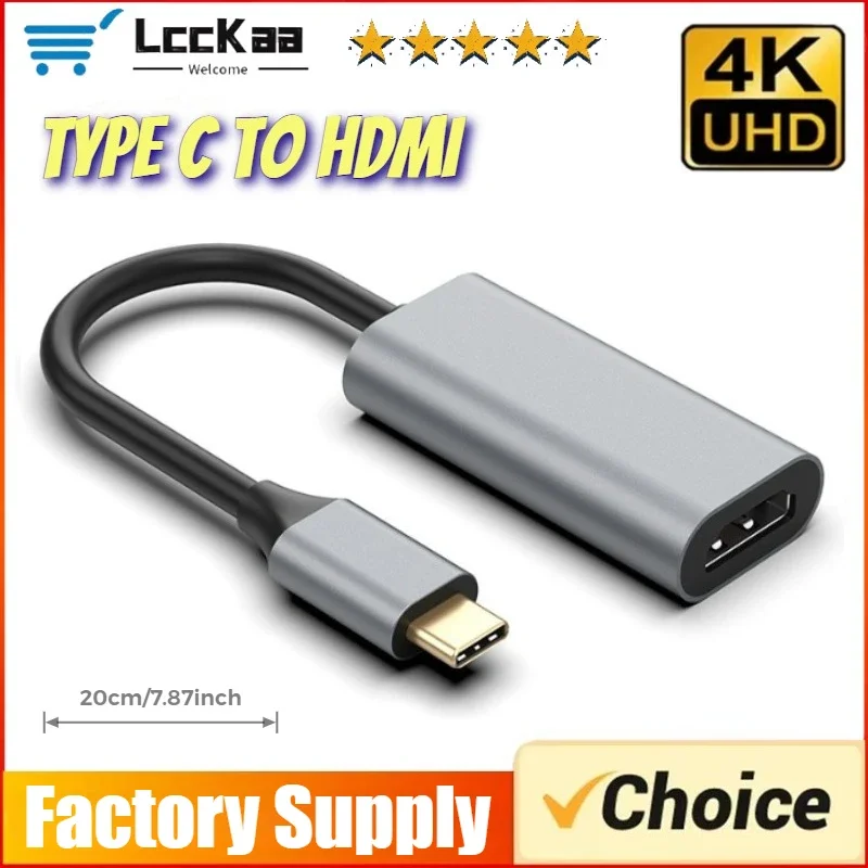 AliExpress - Typ-C zu HDMI Adapter 4K USB-C USB3.1 Stecker auf HDMI-kompatible Buchse Konverterkabel für Laptop iPad Tablet TV MacBook Galaxy