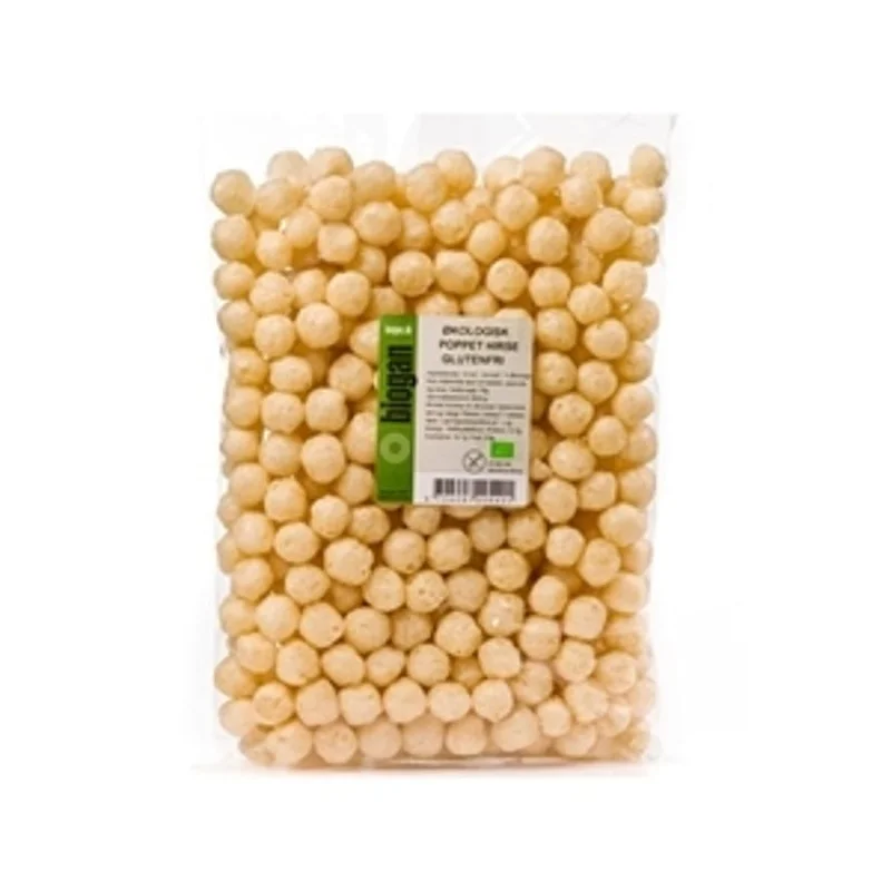 Biogan Poppet hirsekugler med havsalt økologiske 150 g, Helse & Madvarer, Snacks, Chips & Kiks