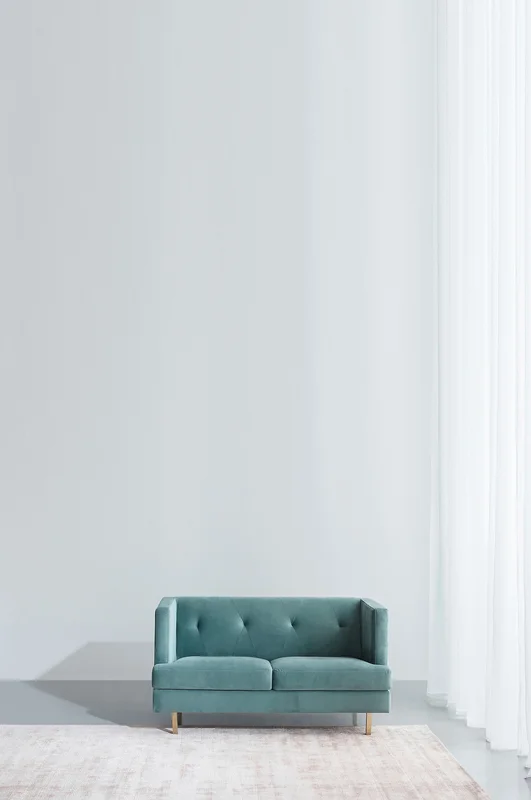 Jotex - Soffa 2-sits Sammet - Polyester - Furu - Mässing Dimgrön OAKDALE - Köp Soffor hos Jotex