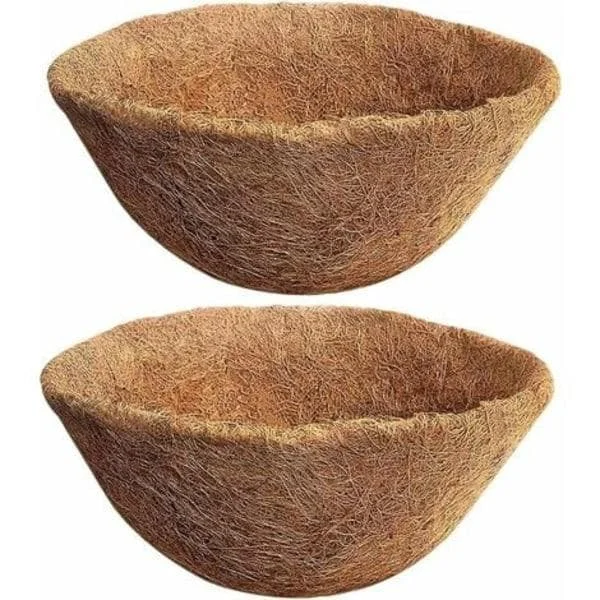 2-pakning Naturlige kokosfiber blomsterpotter 35 cm hengende kurv for blomsterpotter Kokosfibererstatning for planting