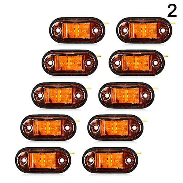 Varningsljus LED Diodljus Oval LED Sidomarkeringslampa 12V 24V