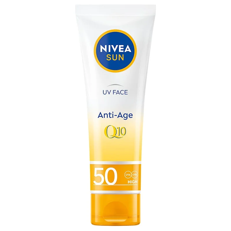 NIVEA UV Face Anti Age Q10 Cream SPF 50 50 ml, Hudpleje, Solcreme, Solcreme Til Ansigtet
