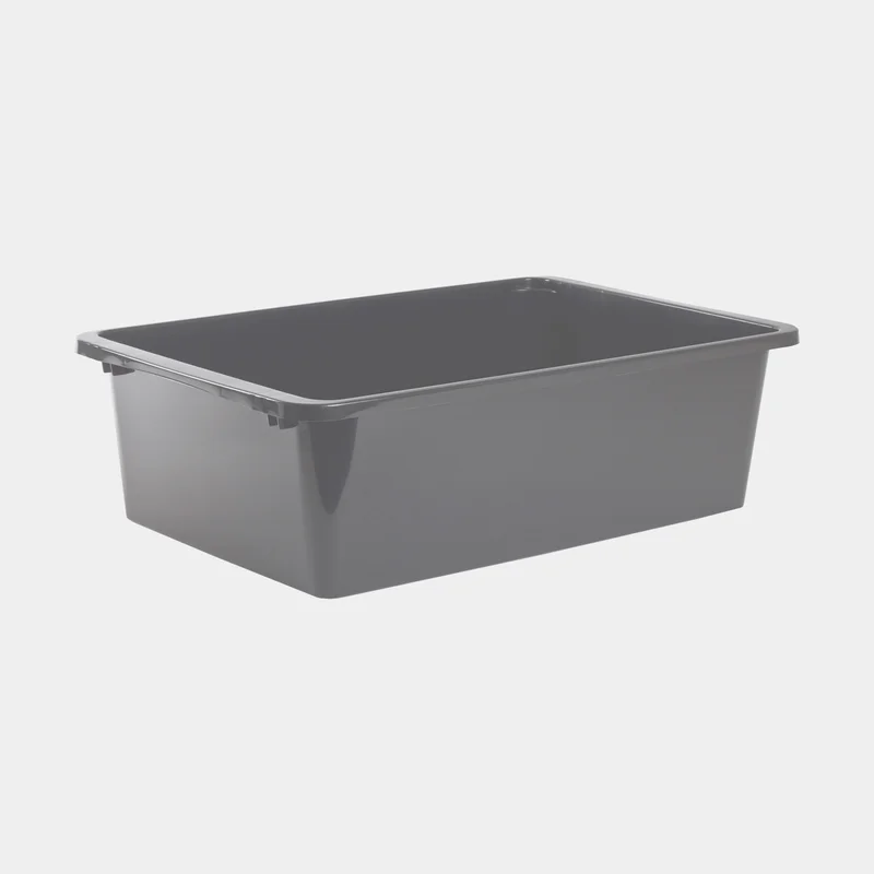 Storage box with wheels Nordiska Plast Store It Bedroller ECO, grey, 585 x 385 x 178 mm, 30 litres