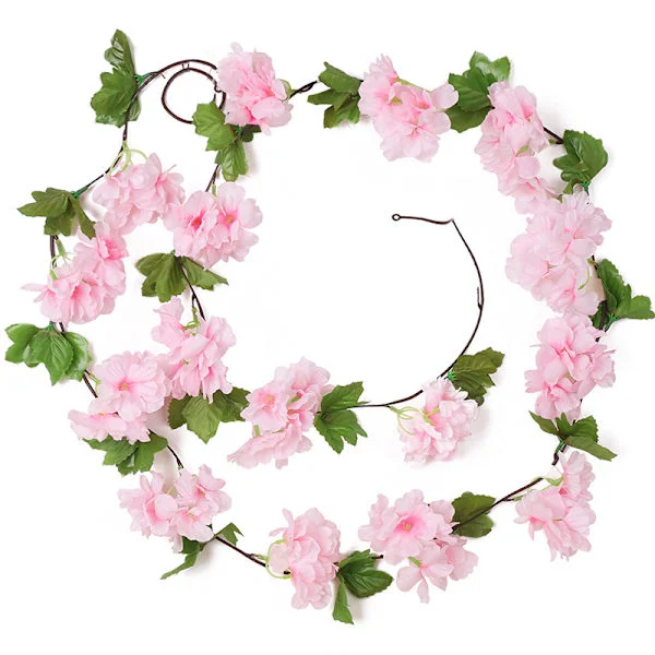 1 Stykke 180 cm Kunstig Kirsebærranke Blomster Kunstig Plante Vedbend Han