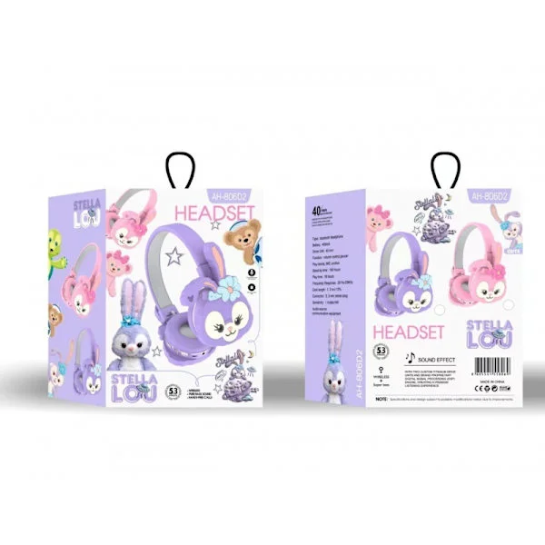 Hello Kitty Bluetooth-hörlurar – Trådlösa Over-Ear Barnhörlurar med TF-kortplats, Stereoljud