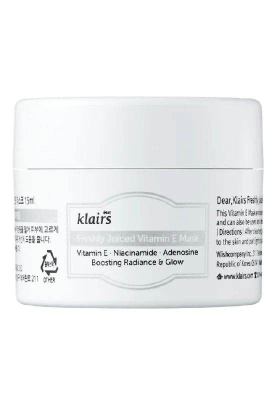 Klairs Freshly Juiced Vitamin E Mask Ansiktsmask & peeling Dam 15ML