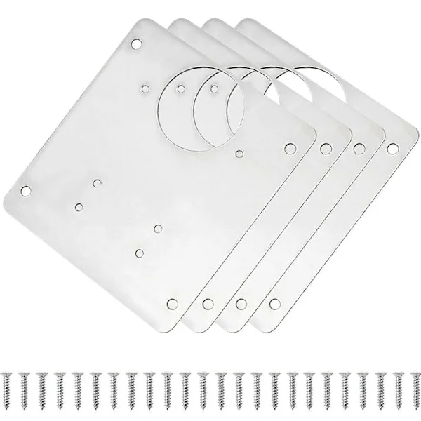 Hinge Repair Plate 4pcs Cabinet Hinge Repair Plates Bracket For Bedroom Cabinet Hinge Repair Cabinet Mounting Tool