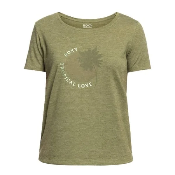 ROXY - T-shirt - kaki - M - Kaki - T-shirts och polotröjor Dam