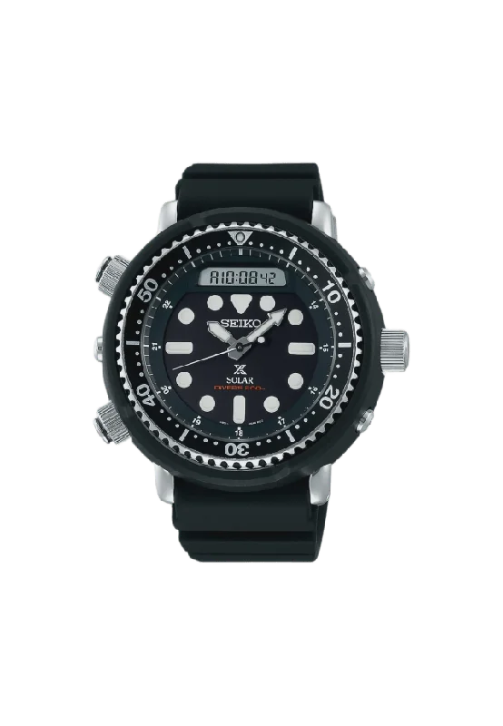 Seiko Prospex Svart/stål, Gummiband - Snj025p1 Klockor Herr 47 mm
