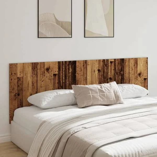 vidaXL Väggmonterad sänggavel gammalt trä 240x1,5x80 cm ingenjörsträ 856830