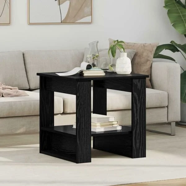 Soffbord Vidaxl Soffbord Svart ek 51 x 50 x 50 cm Ingenjörsträ