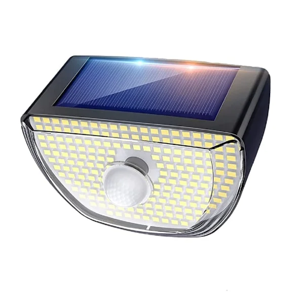 Utomhus Solarlampa, 200 LED Utomhusstrålkastare Rörelsesensor IP65, Spot Light, Utomhusbelysning med Detektor, Vägglampa