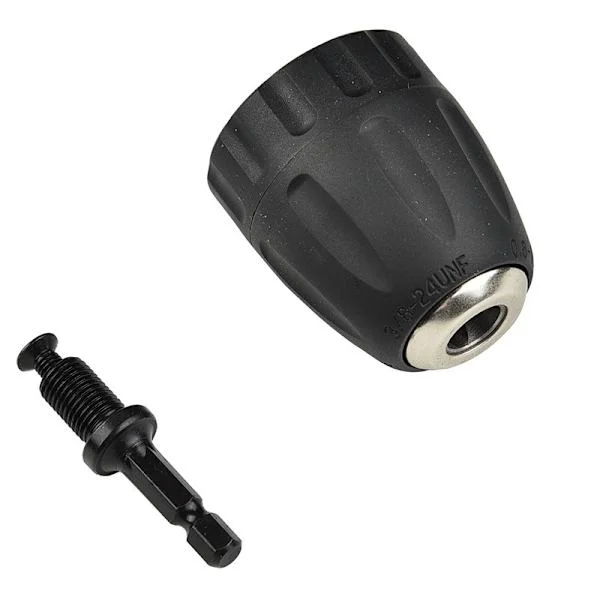 0,8-10 mm 3/8-24UNF Avaimeton poraistukka 1/4 kuusiokantakiinnikkeellä lisävaruste (Uusi tyyli ilman) poraan
