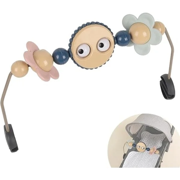 Babygym leksaksring - barnvagnsleksaksring med vingar och ögon