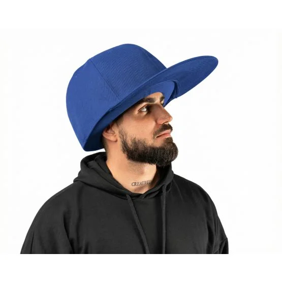 JumboCaps - Blå fitted Caps - Oversized Royal Fitted @ Hatstore