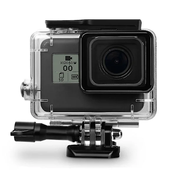 Vattentätt husfodral för Gopro Hero 7 Black 6 5 skyddande skal med fäste