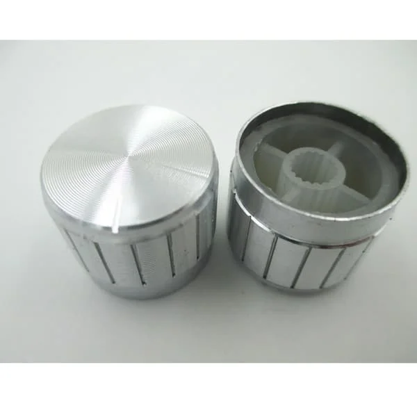 Brytarknapp Potentiometerlock Aluminiumlegering Ljud Roterande Volymkontroll Golvlampa Knapp Vit