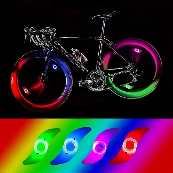 4 X LED Cykelhjul Lampa, Vattentät LED Cykelhjul Lampa Med 3 Blinkande Lägen LED Cykelhjul Lampa För Vuxen Och Barncykel - Röd