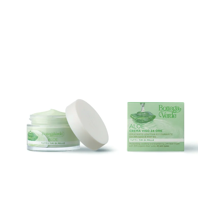 BOTTEGA VERDE Aloe Crema Viso Per Tutti I Tipi Di Pelle 50ml - Crema viso giorno idratante