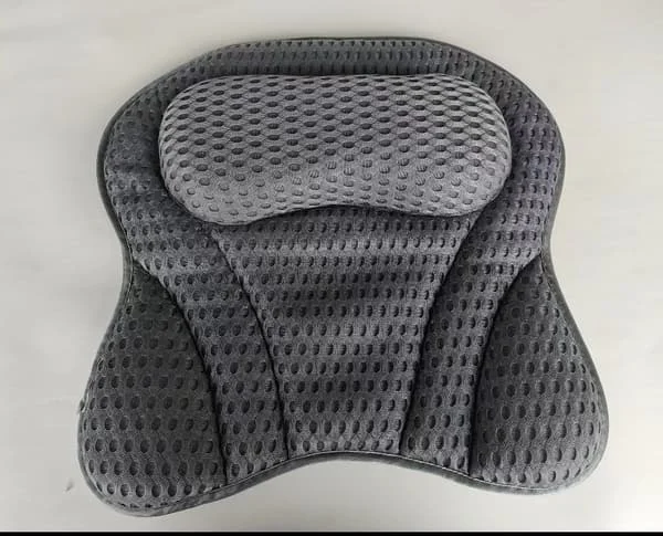 Grey Non-Slip Shower Mat with 6 Suction Cups and Shower Mat Adopts 4D Air Mesh Technology Shower Mat Set, Suitable for Hot Tub Spa Massage
