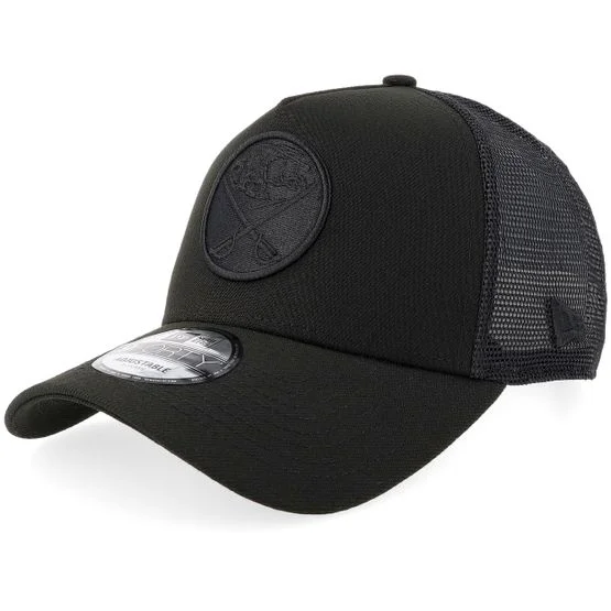 New Era - Svart trucker Keps - Hatstore Exclusive x 9FORTY Black A-frame Trucker @ Hatstore