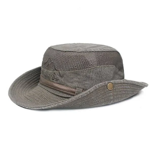 Justerbar Camping Bredskygget Fiske Kasket Bucket Hat Jungle Hat Solbeskyttelseshat