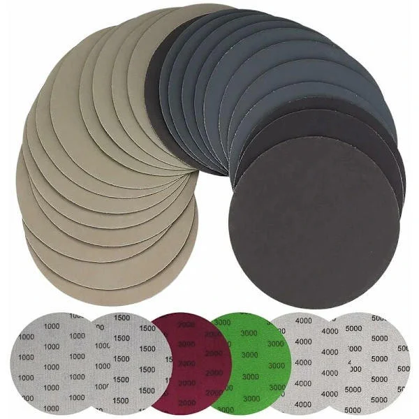 30 kpl 125 mm märkähiontapaperia, pyöreitä hiomalaikkoja, epäkeskohiomakone-FS-