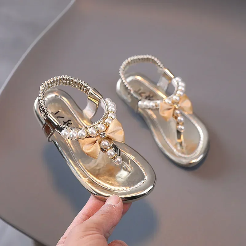 AliExpress - Mädchen Perlen Sandalen Strass Kinder Gladiator Sandalen Schmetterlingsknoten Prinzessin Kinder Sandalen Flip Flops Strandschuhe Weich
